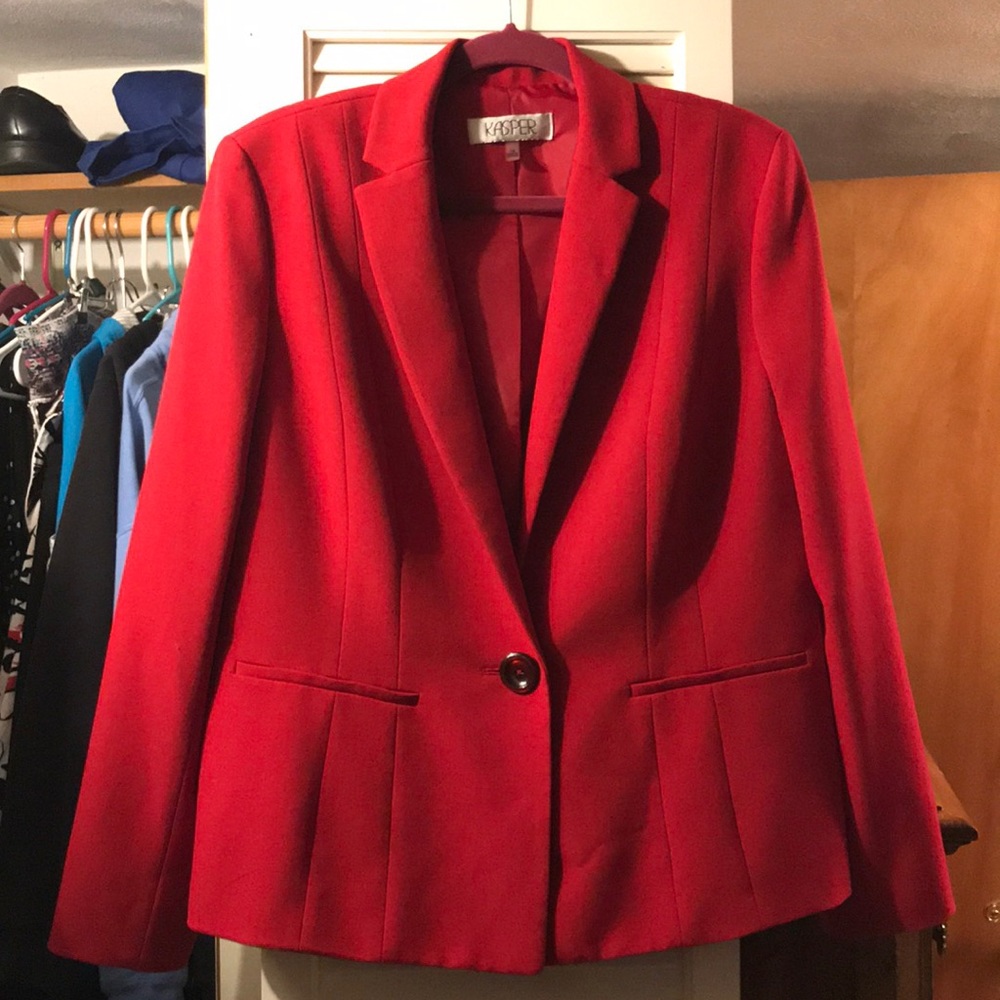 Red Kasper Blazer/Jacket